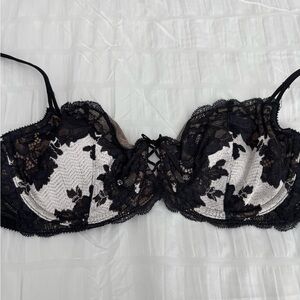 Victoria's Secret Black and Silver Lace Bra